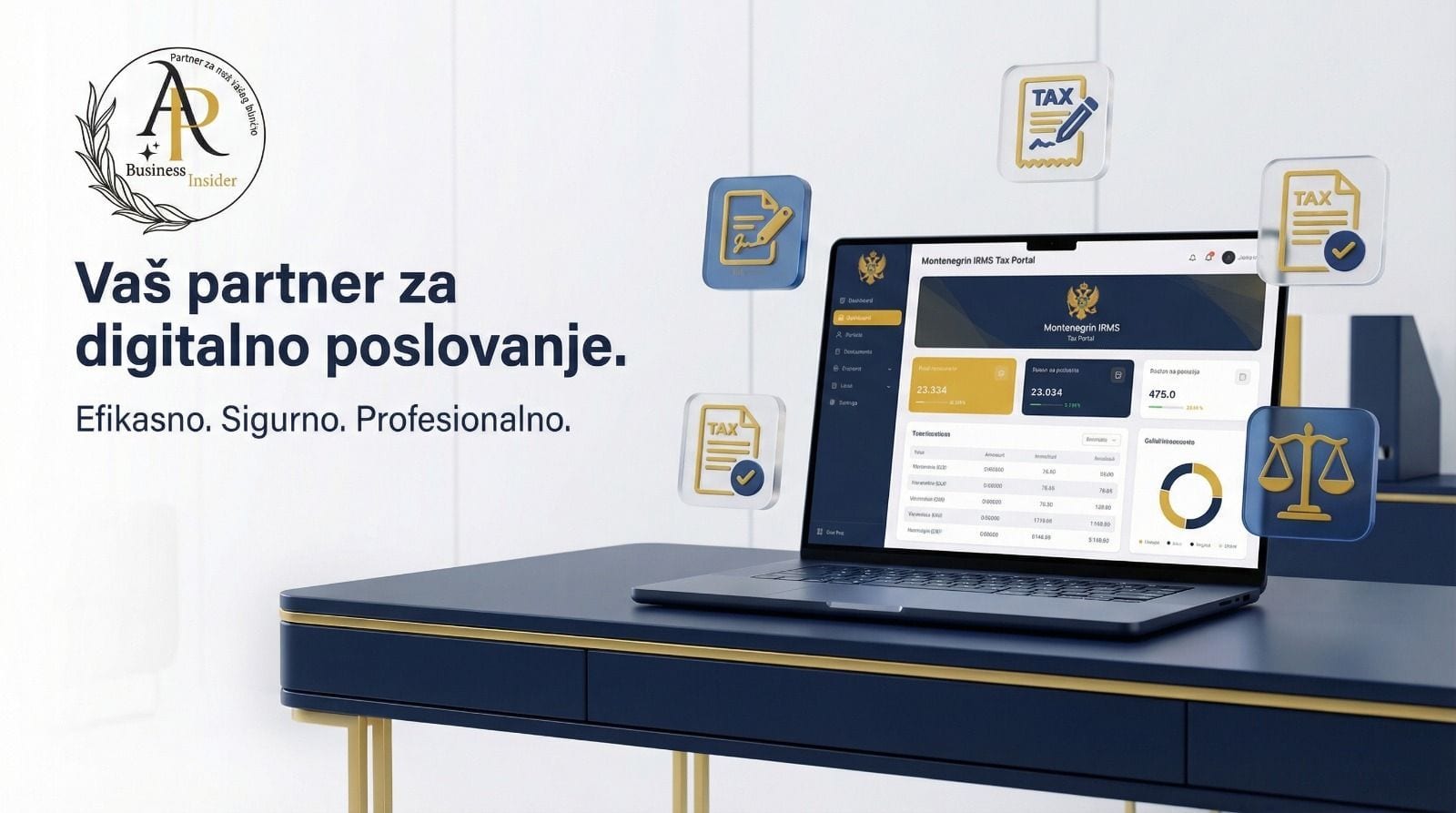 IRMS-Bild zum Blogbeitrag von AP Business Insider – Laptop mit Steuerportal